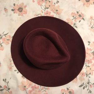 Maroon Felt Hat